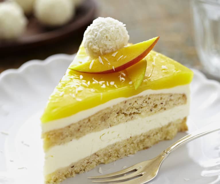 Kokos-Sahnetorte mit Mangospiegel - Cookidoo® – das offizielle ...