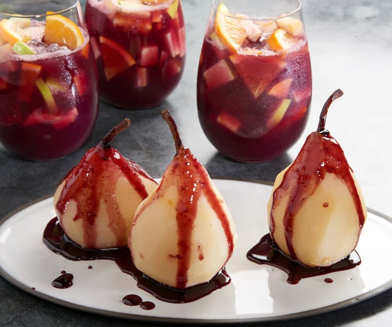 Spiced Pears with Sangria
