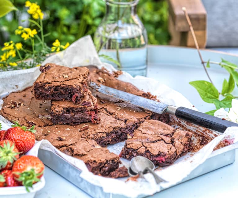 Brownie aux fraises