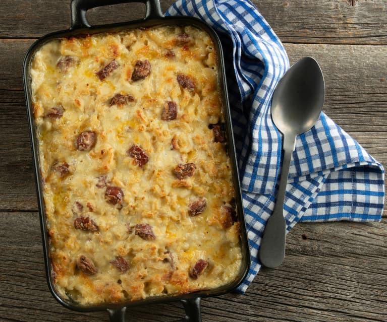 Mac and cheese med chorizo