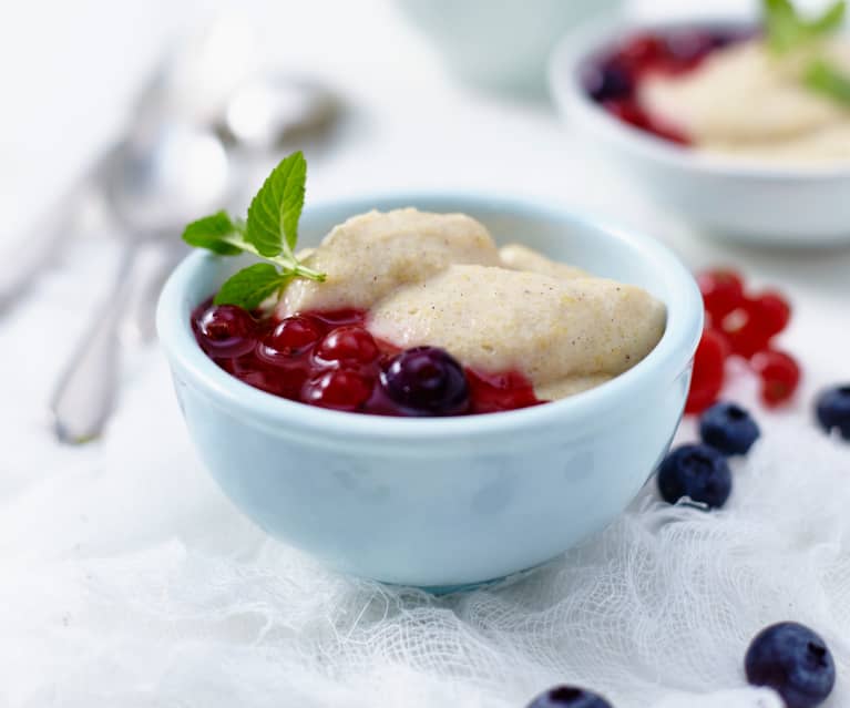 Sahnepudding mit Maisgrieß