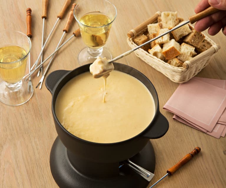 Fondue suiza de queso