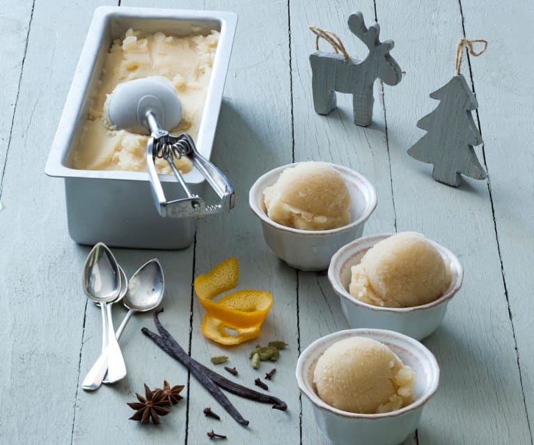 Mulled cider sorbet