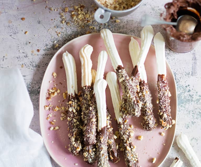 Sticks de meringue choco-noisettes