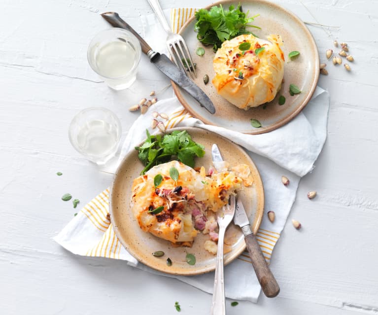 Petites crèmes aux deux choux, croustillants de pomme de terre et