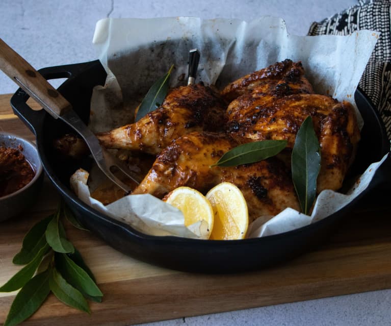 Piri piri spatchcock chicken