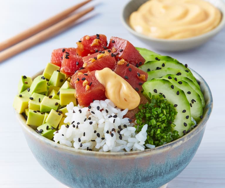 Arriba 56+ imagen receta bowl de atun