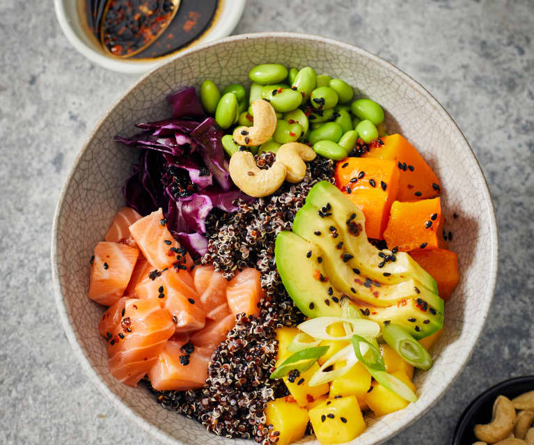 Mango salmon bowl