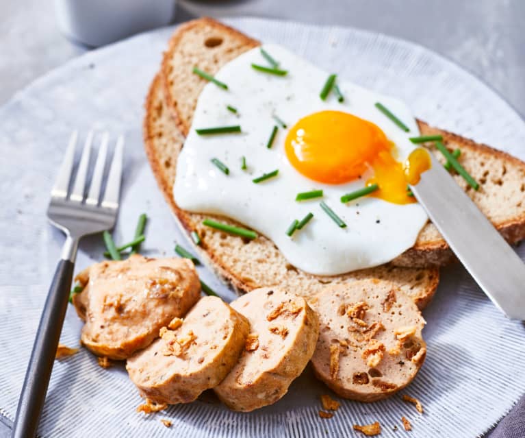 Fleischkäse mit Röstzwiebeln