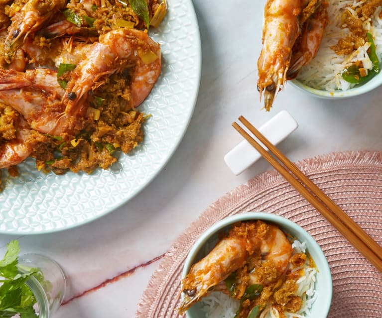 Kam Heong (Golden Fragrance) Prawns