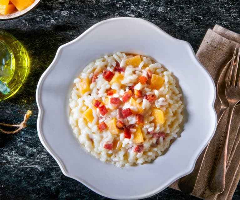 Risotto melone e speck