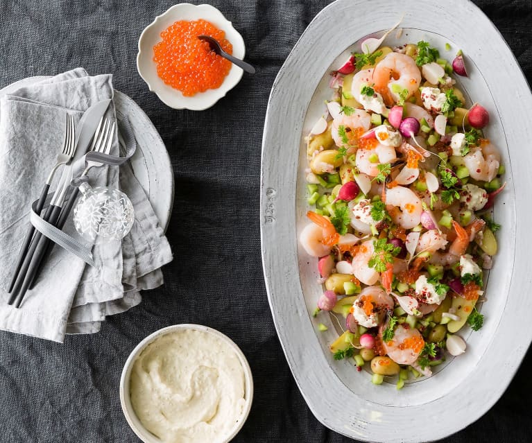 Prawn salad with horseradish cream