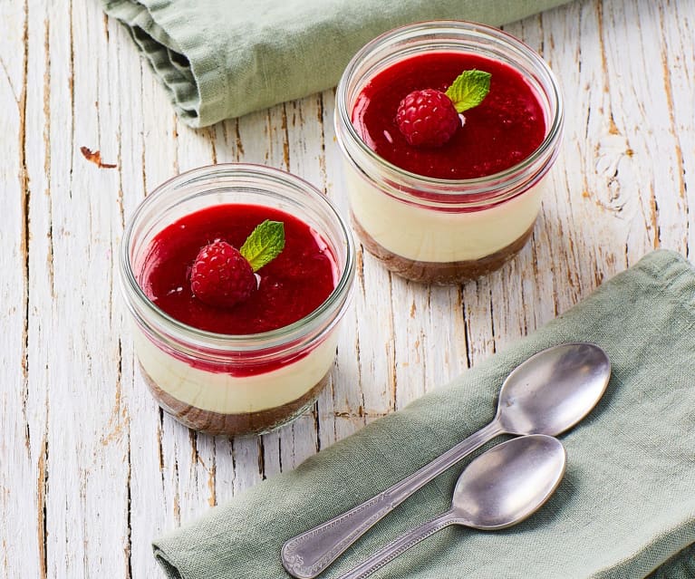 Cheesecake monoporzione al limone con coulis di lamponi - Cookidoo® – the official  Thermomix® recipe platform