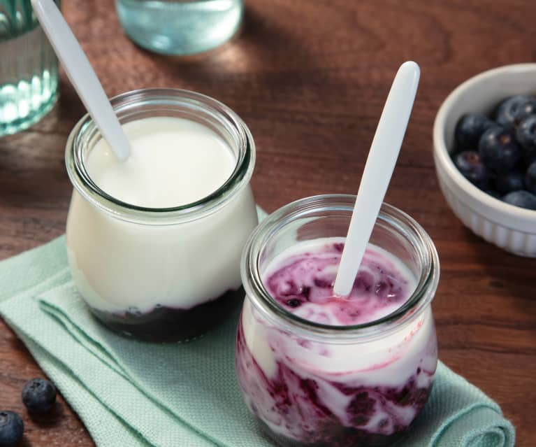 Yogur con arándanos en Varoma