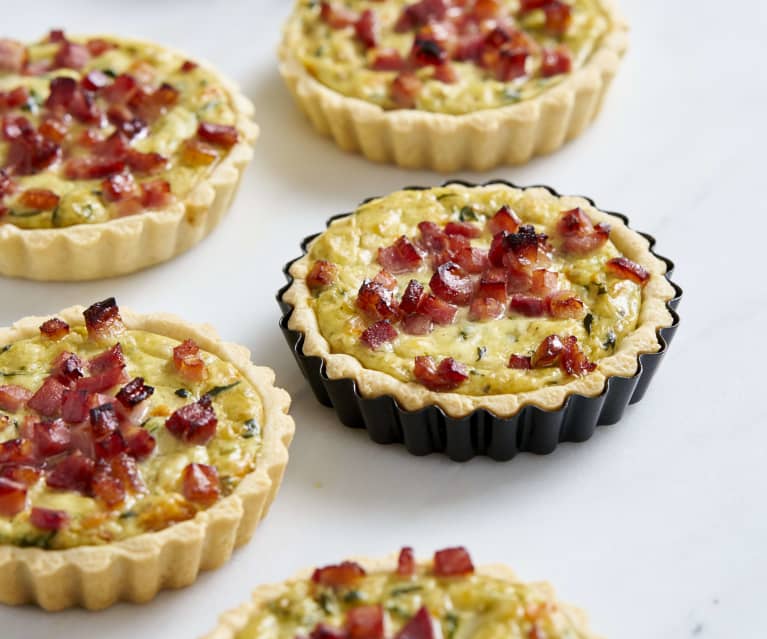 Tarteletes de legumes e bacon