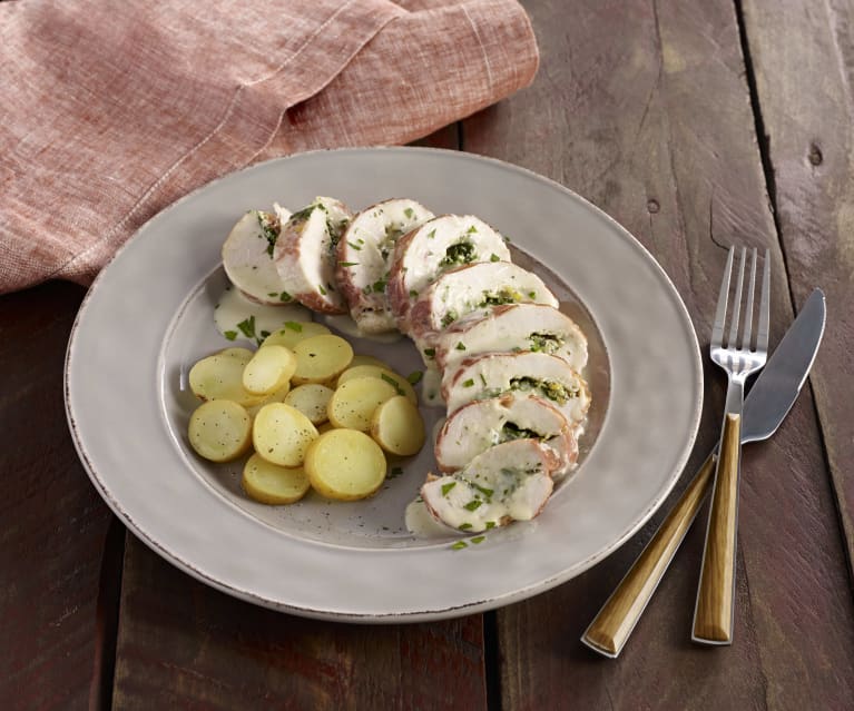Chicken Roulade with Prosciutto and Cheese