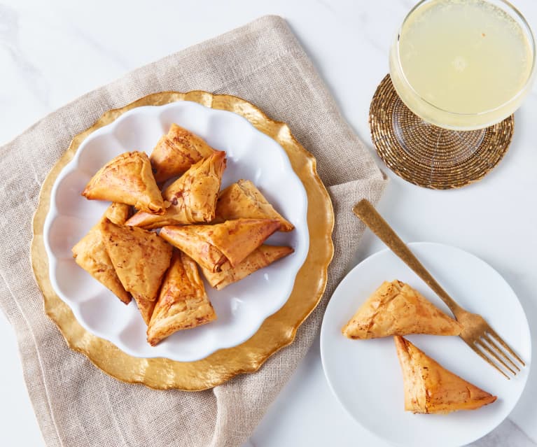 Herb Leek Phyllo Triangles