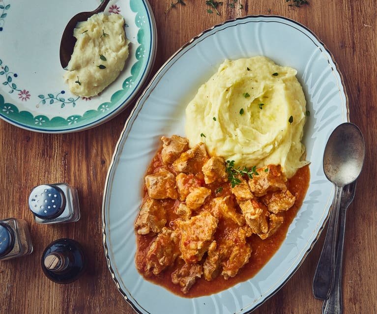 Spezzatino di vitello con purè di patate (6 porzioni)