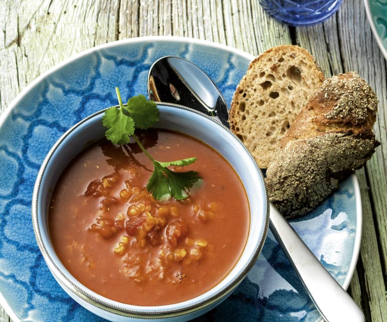 Soupe épicée aux lentilles à la Marocaine