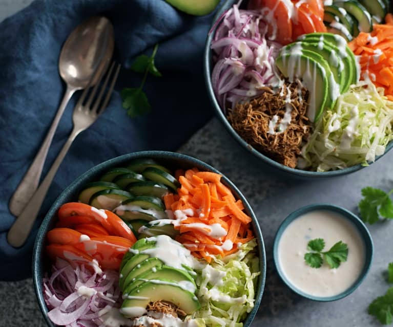 Chicken Buddha bowl (Thermomix® Cutter)