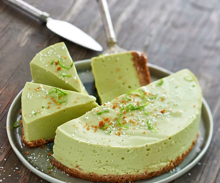 Cheesecake avocat-citron vert