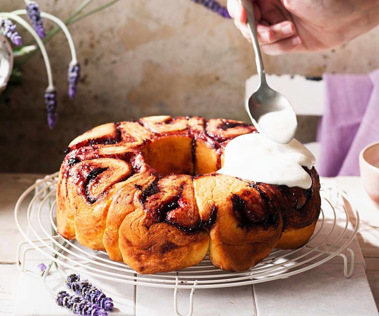 Rolls de arándanos con crema de queso