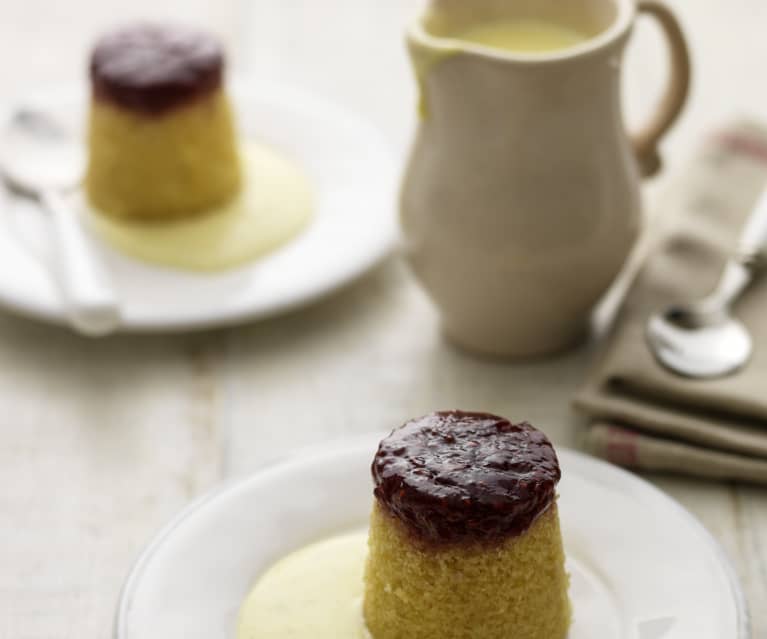 Steamed Raspberry Jam Puddings