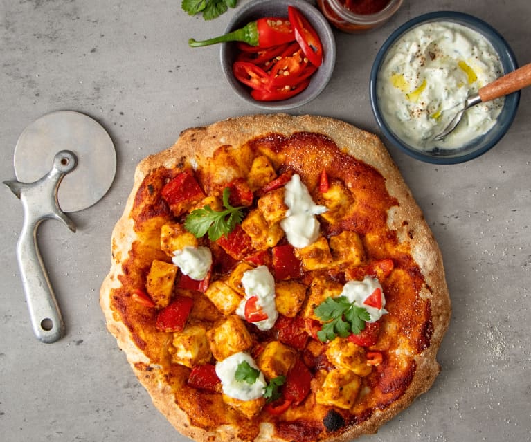 Tandoori paneer pizza