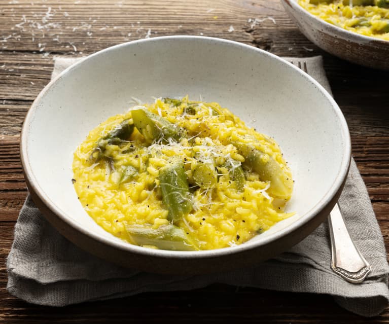 Spargel-Safran-Risotto