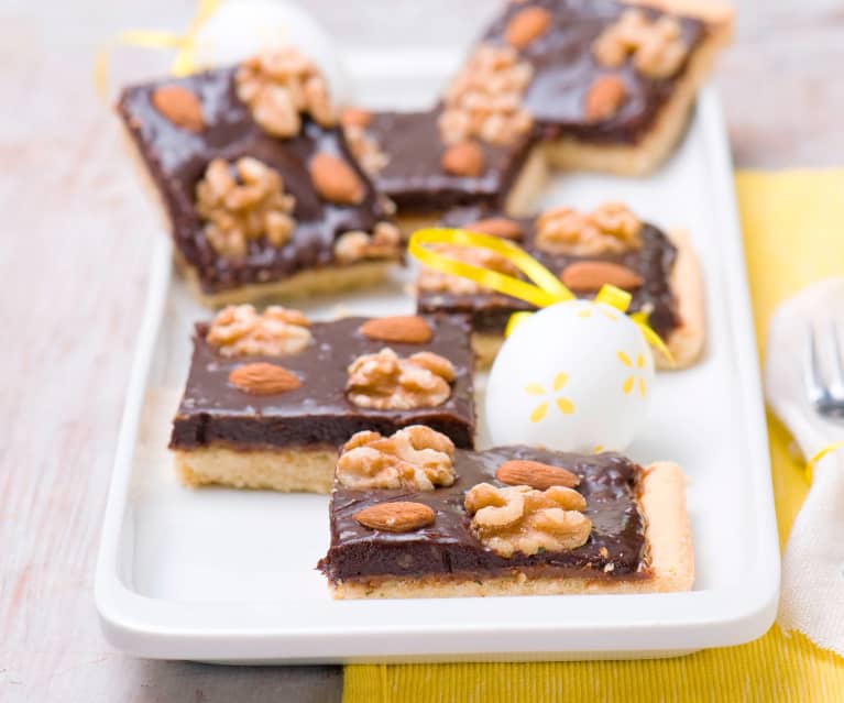 Chocolate Caramel Bake with Walnuts