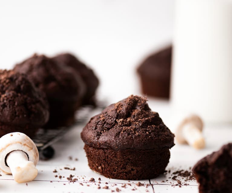 Champignon- en chocolademuffins