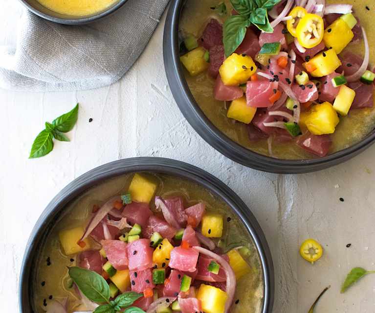 Ceviche tropical de atún