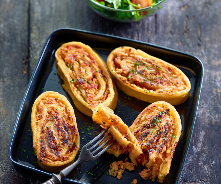 Pastastrudel mit Kasseler und Sauerkraut