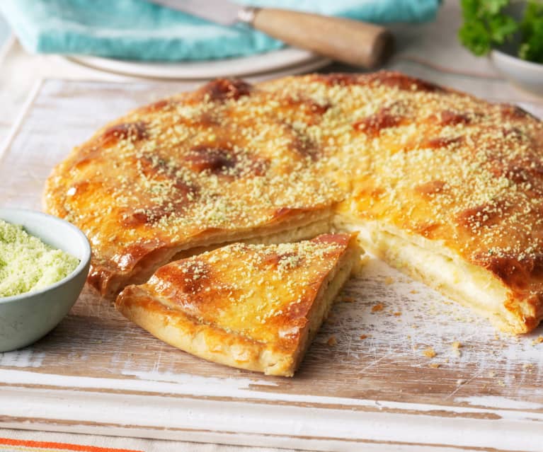 Flatbread gevuld met mozzarella