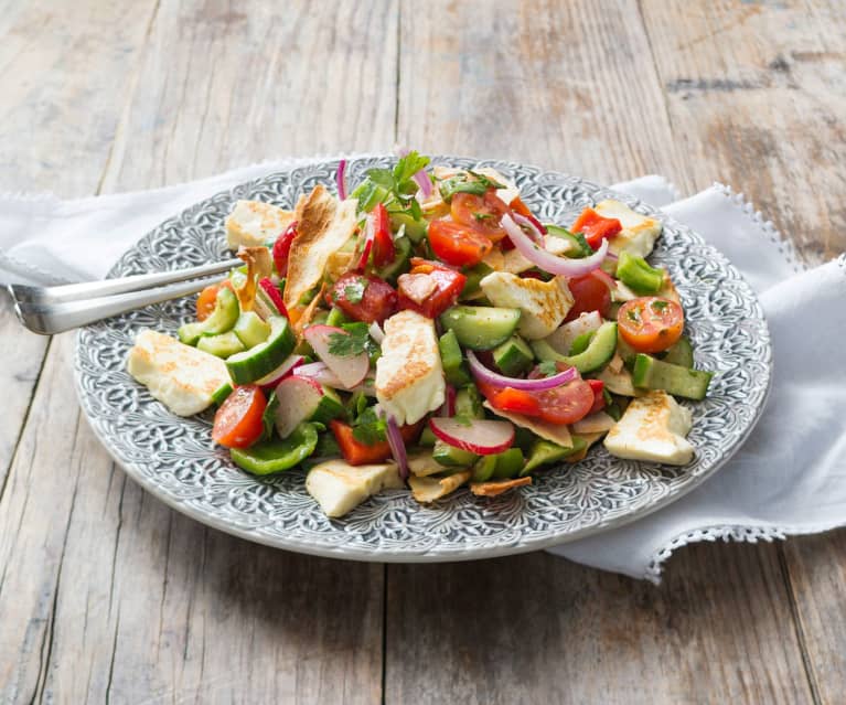 Fattoush with grilled haloumi - Cookidoo® – the official Thermomix ...