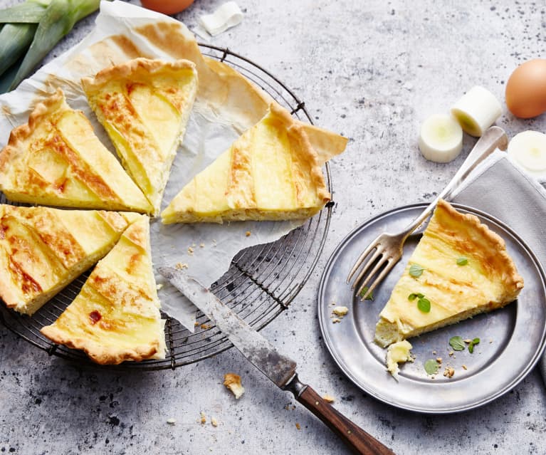 Quiche aux poireaux et reblochon