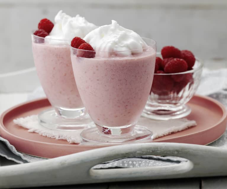 Batido de merengue de frambuesas