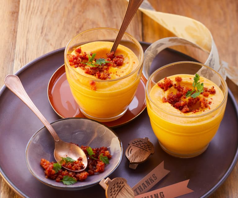 Kürbismousse mit Baconcrumble