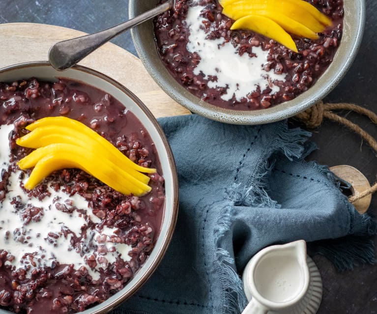 Black sticky rice pudding