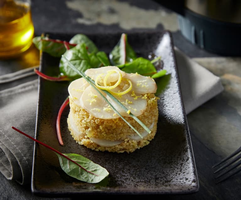 Mille-feuille de topinambour au quinoa