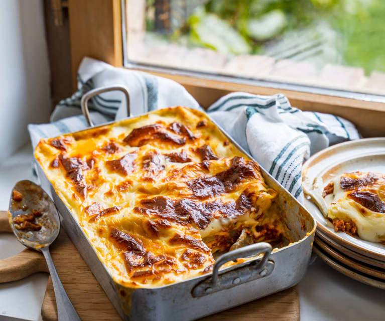 Lasagne de bœuf aux artichauts et à la scamorza