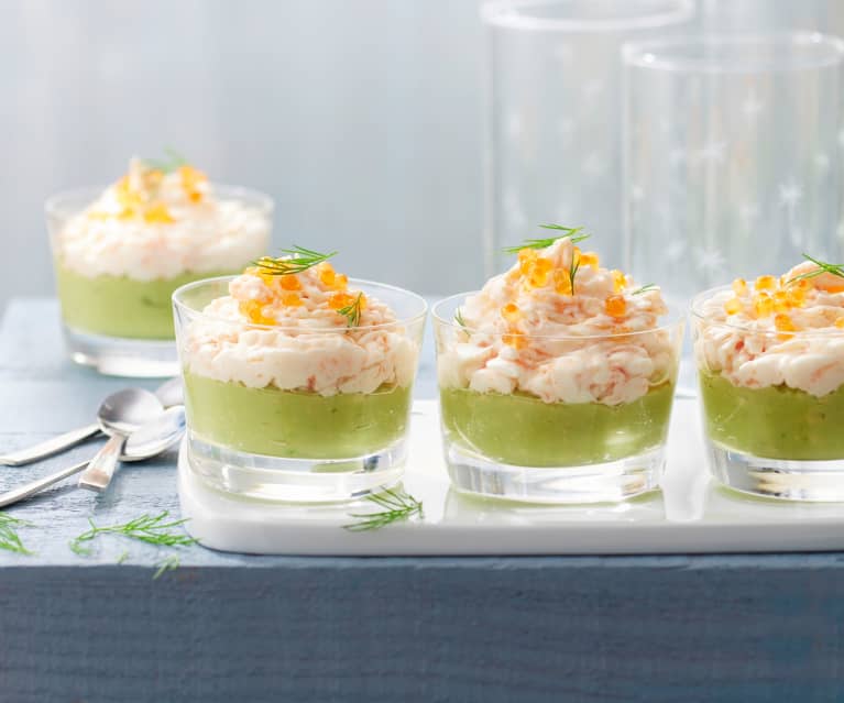 Recette Verrine de mousse d'avocats et saumon fumé