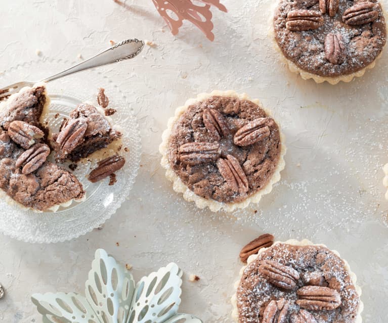 Tartaletas de chocolate y frutos secos