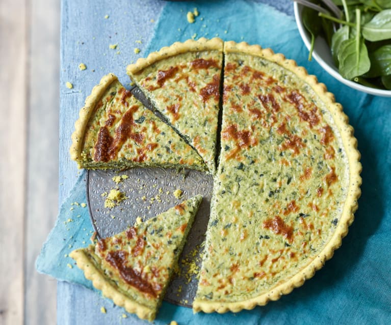 Quiche verte au chèvre frais et aux épinards