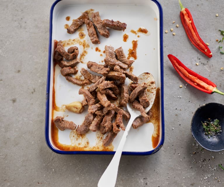 Browned Beef Strips