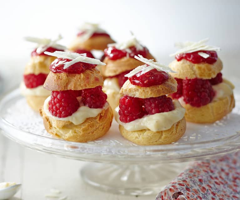 Choux vanille-framboise