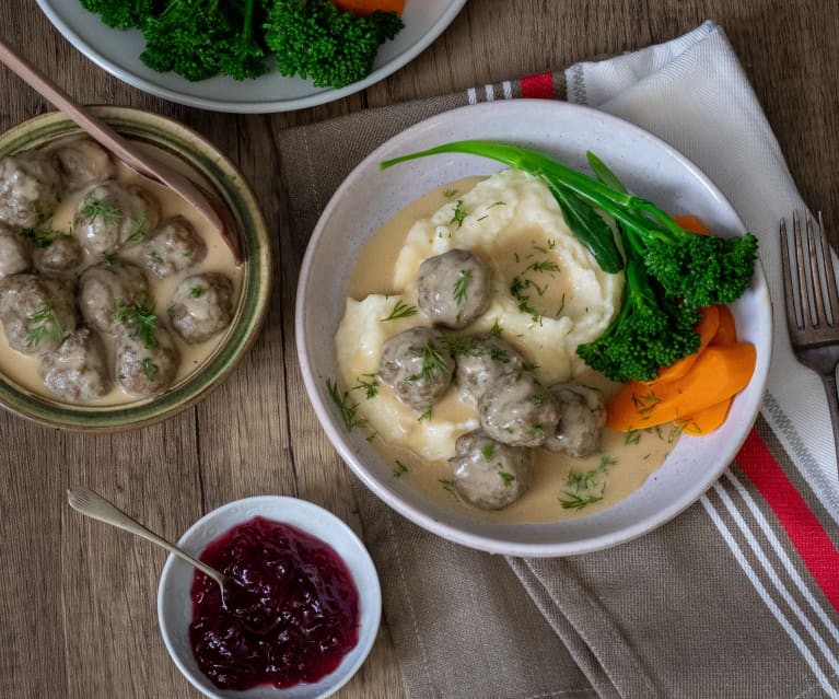 Swedish meatballs and mash