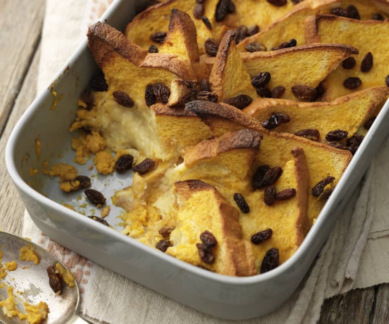 Krydret butternut squash brioche pudding