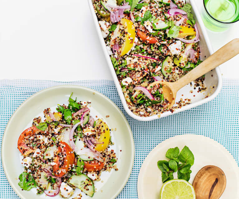 Salade de quinoa aux herbes et à la feta 