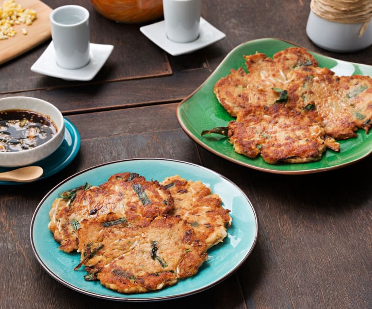 Tortitas de habas de soja (Bindaetteok Jeon) - Corea